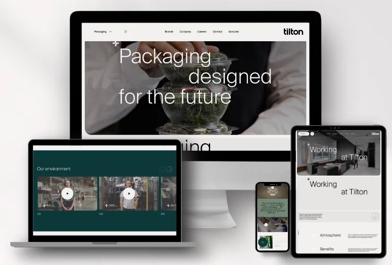 Tilton on desktop, laptop, tablet and phone.